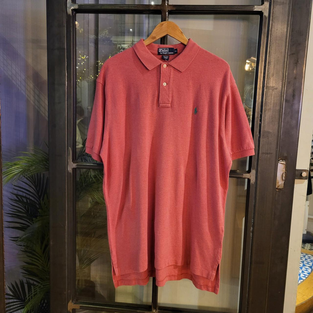 POL253 - Vintage Ralph Lauren Pink Polo Shirt Short Sleeve collared button up top #Y2K #preppy #chiefkeef #golf #oldmoney