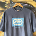 Vintage Ecko Unlimited T Shirt Tee Mens Large Blue Spellout Logo Graphic Skate Top Hip Hop 90s Y2K