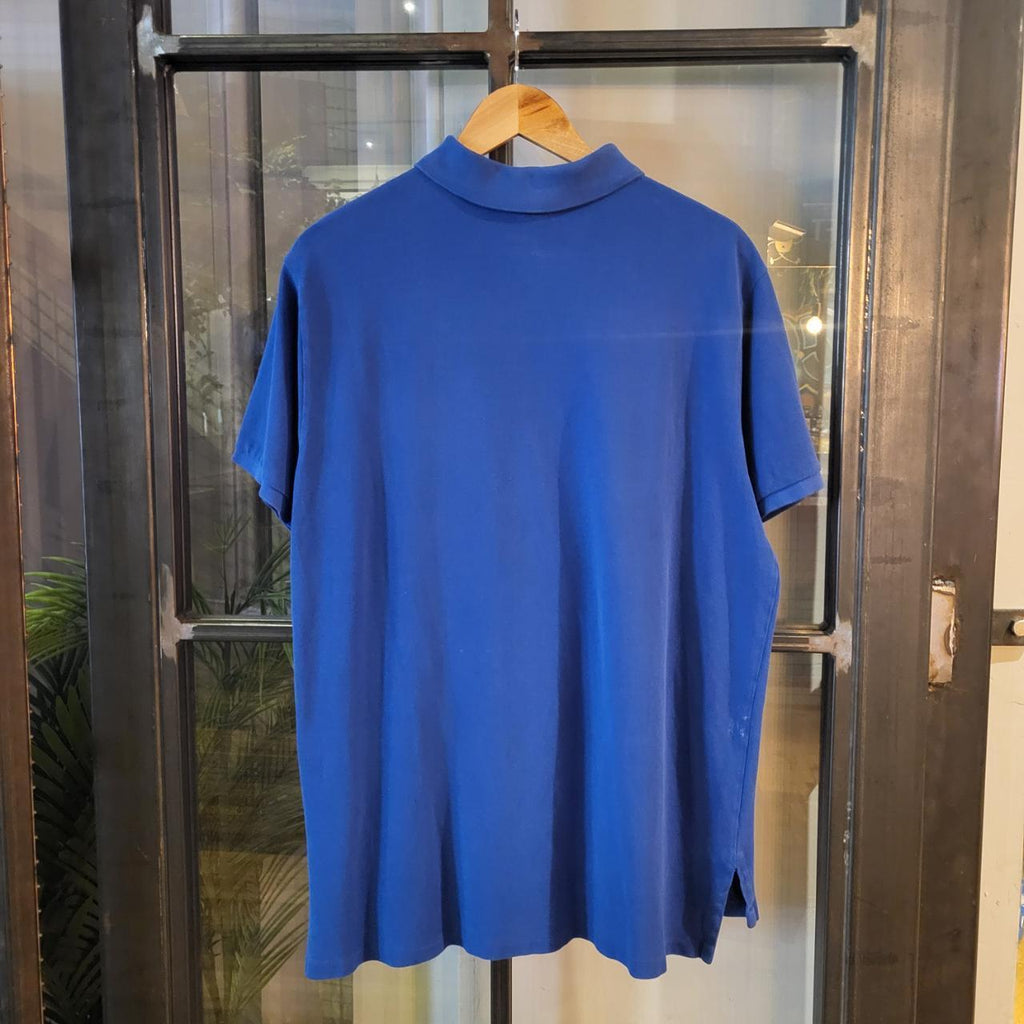 POL057 - Vintage Ralph Lauren Blue Mallets Logo Polo Shirt Short Sleeve collared button up top #Y2K #preppy #chiefkeef