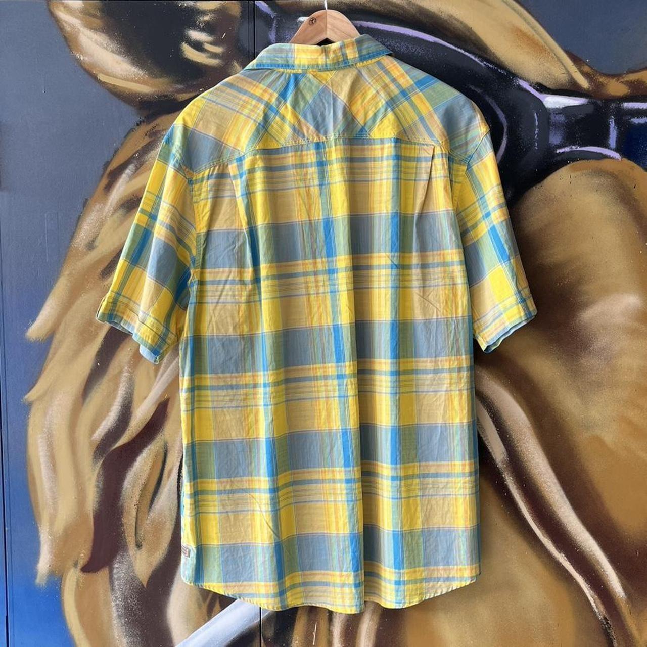 Y2K Plaid Short Sleeve Button Up Shirt