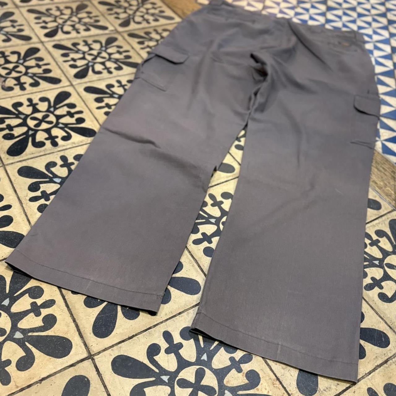 BR1209JI-F - Vintage retro essential Grey Dickies Straight Leg Cargo Trousers pants casual workwear #skater #utility #workwear #carpenter #dickies