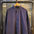 RLS053 - Vintage Ralph Lauren Navy Red Checkered Button Up Shirt Longsleeve collared top #Y2K #preppy #smartcasual #golf #oldmoney