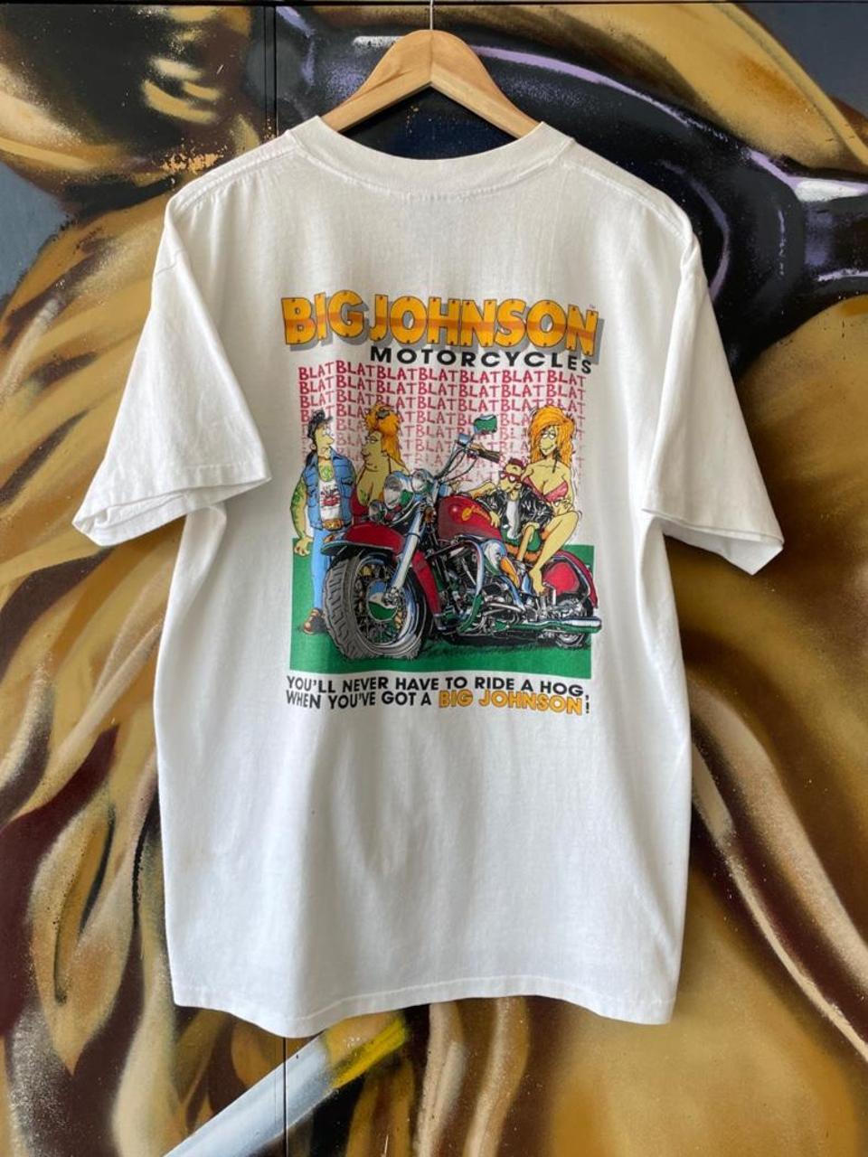 90s Big Johnson Motorcycles Graphic Tee
