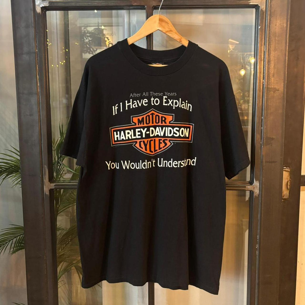TEE442F -  Vintage Retro Essential Harley Davidson Cheyenne Wyo Maverick Black Graphic Print Eagle Top Tee T-shirt #graphic #motorcycles #biker #harley #harleydavidson