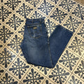 0125A75BR - Vintage retro essential  Wrangler Dark Blue Wash Denim Jeans Trousers pants #denim #wrangler #denimjeans