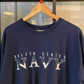 0225I04P - Vintage Retro Essential Navy United States Graphic Print Top Tee T-shirt #90s #graphic #top #unitedstates #baggy