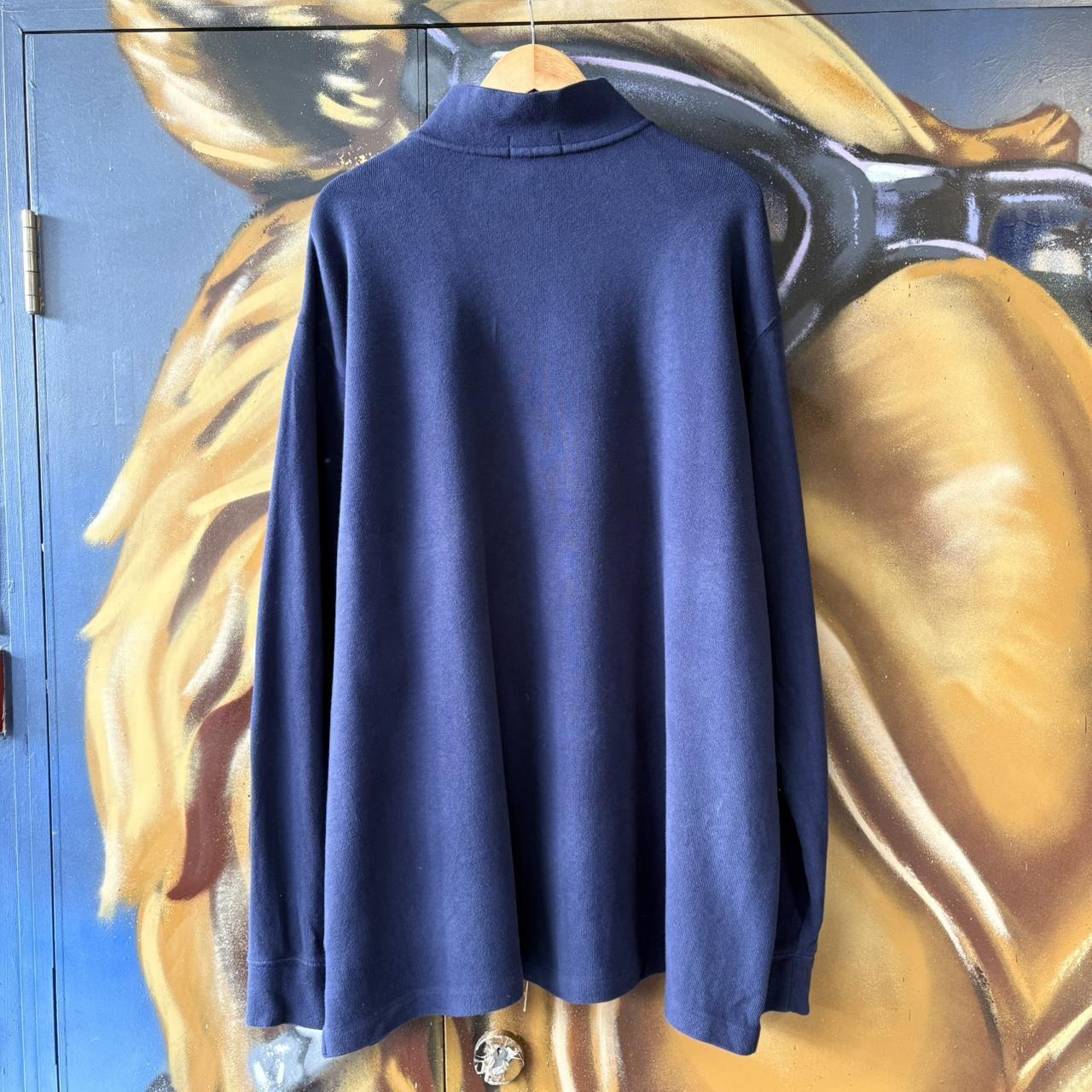 BR1602W-U - Vintage Ralph Lauren Navy Blue 1/4 quarter zip up Sweatshirt jumper fleece top #Y2K #preppy #quarterzip #smartcasual #oldmoney