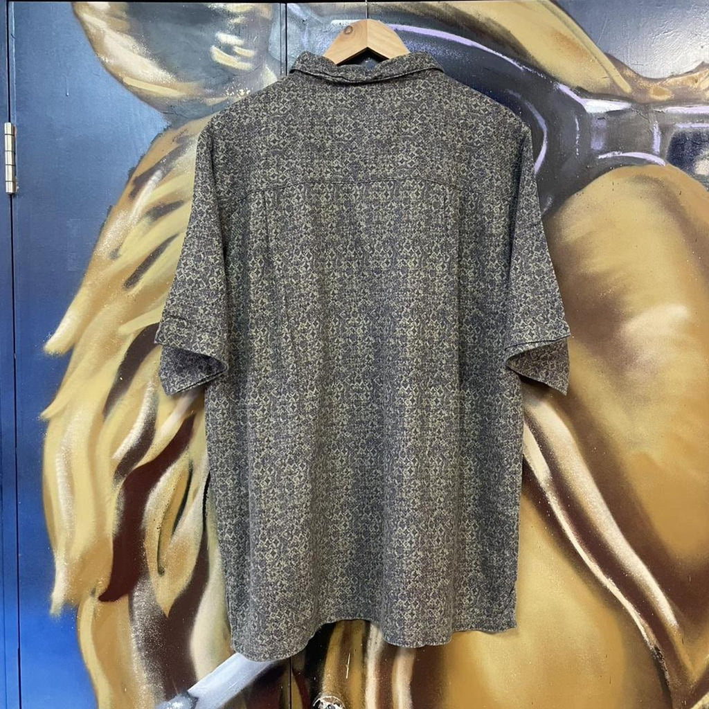Vintage Ocean Pacific Quarter Zip Geometric Pattern Polo