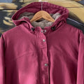 Carhartt Hooded Active Jacket Workwear Vintage Retro Sherpa Lined