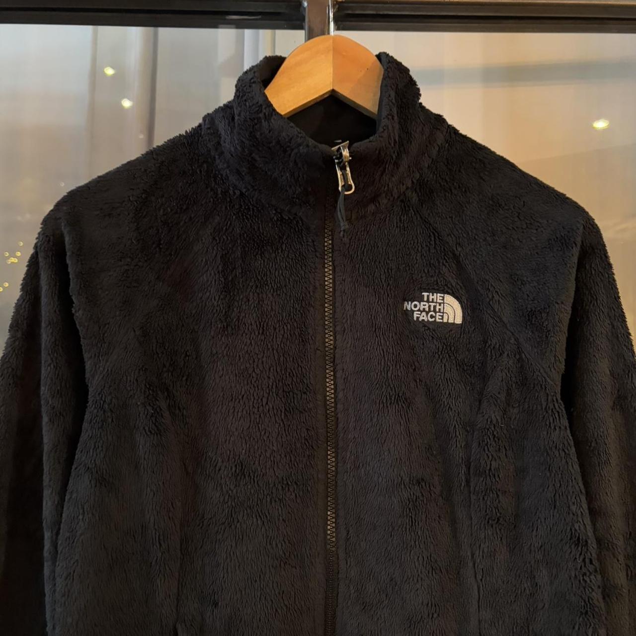 0325C78UF - Vintage retro essential Black The North Face Fluffy full zip up outdoor sweatshirt fleece jacket #pullover #tnf #expedition #hike #gorpcore