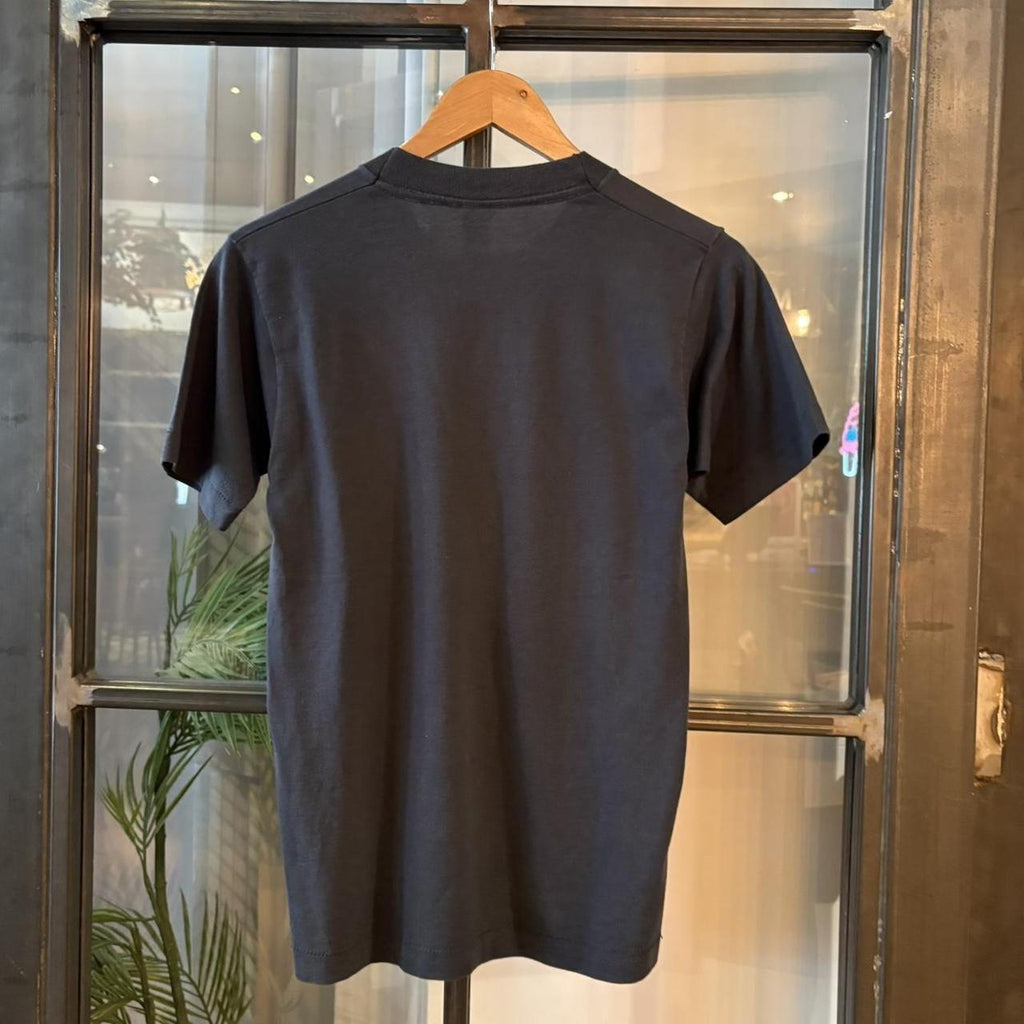 TEE626F - Vintage Retro Essential Black Single Stitch New York City Graphic Print Top Tee T-shirt #90s #graphic #newyork #singlestitch #location