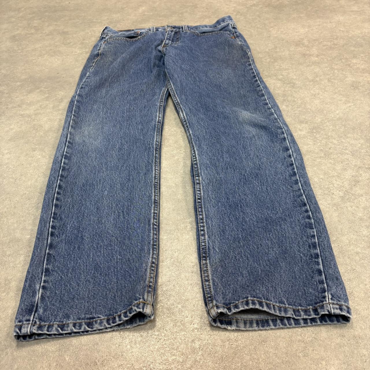 Vintage Blue Wash Levi’s 505 Jeans Mens 35” Mid-Rise Waist Straight Leg Denim Trousers Skate Western Vintage Y2K 90s