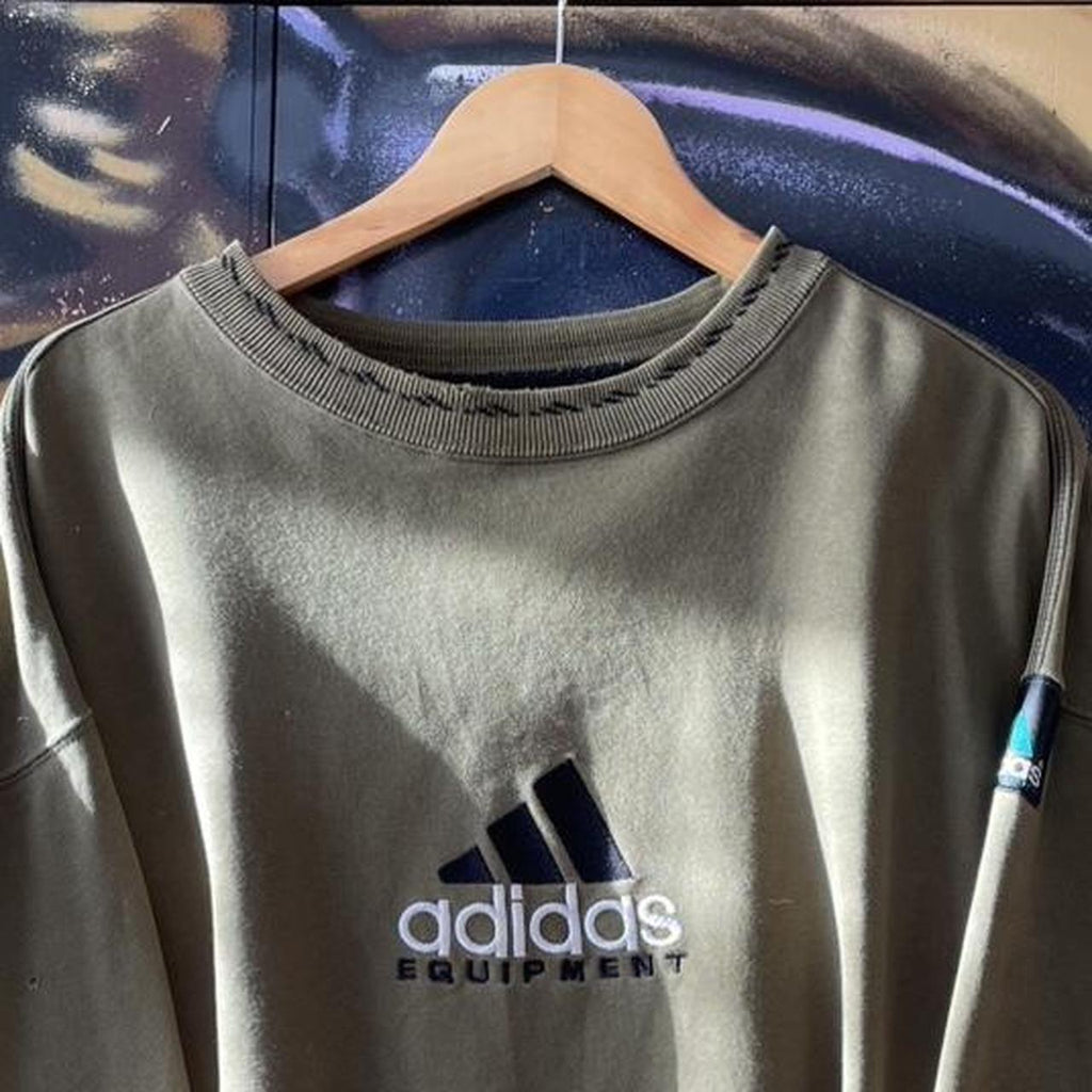 90s Adidas EQT Equipment Embroidered Spellout Sweatshirt