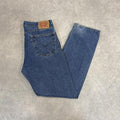 Vintage Blue Wash Levi’s 505 Jeans Mens 35” Mid-Rise Waist Straight Leg Denim Trousers Skate Western Vintage Y2K 90s