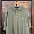 BR1912ADD-F - Vintage Retro Ralph Lauren Plain Green Polo Shirt Short Sleeve collared button up top  #Y2K #preppy #chiefkeef #oldmoney #ralphlauren