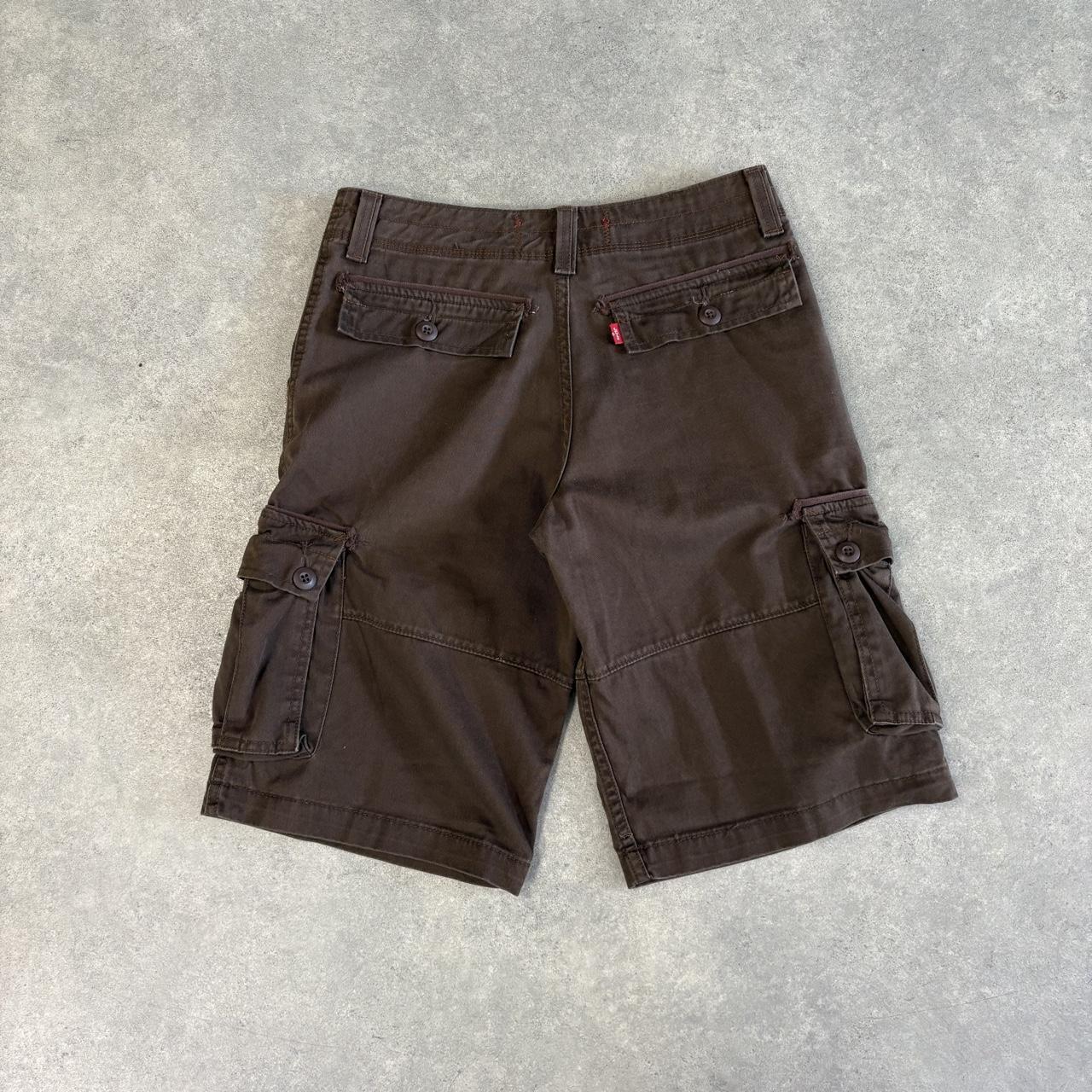 Vintage Levi’s Jorts Mens 30” Brown Cargo Shorts Multi Pockets Baggy Wide Leg Skate Surf Hip Hop 00s Y2K
