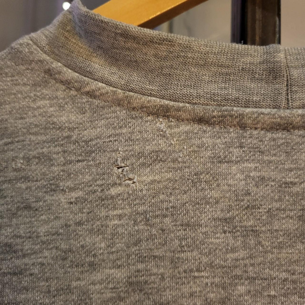SWT123 - Vintage Retro Essential Grey Puma sweatshirt jumper pullover crewneck with centre spell out logo #puma #essential #casual #baggy