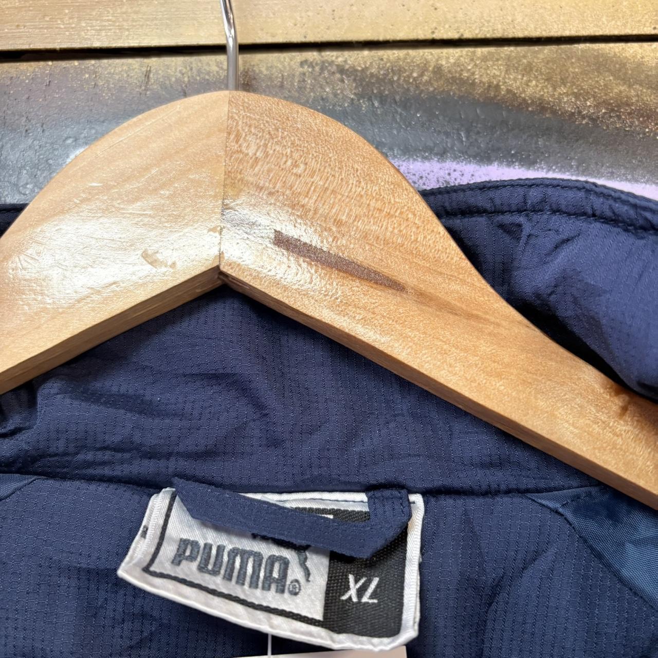 MES1102FK-U - Vintage Retro Essential Navy Puma Football De Castilla Da Mancha Full Zip Trainimg jacket coat #football #futbal #y2k #blokcore #puma