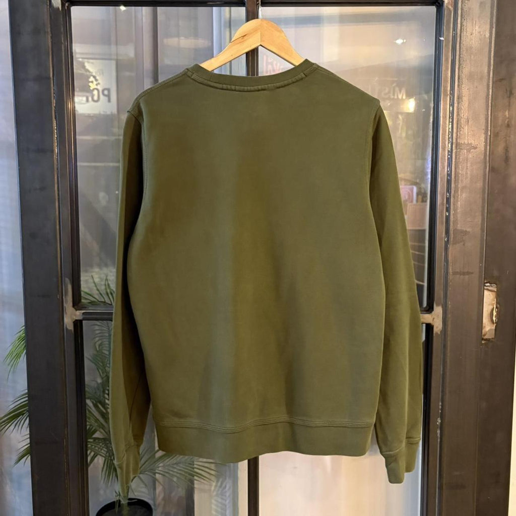 MA0202Z-P - Vintage Retro Essential Green Nike Crewneck Jumper Sweatshirt with  embroidered swoosh logo #90s #sportswear #essential #y2k #nike