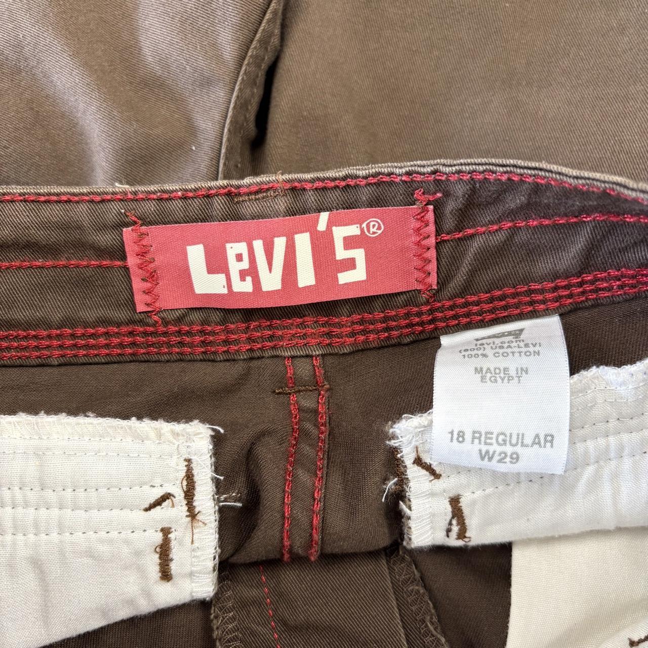 Vintage Levi’s Jorts Mens 30” Brown Cargo Shorts Multi Pockets Baggy Wide Leg Skate Surf Hip Hop 00s Y2K