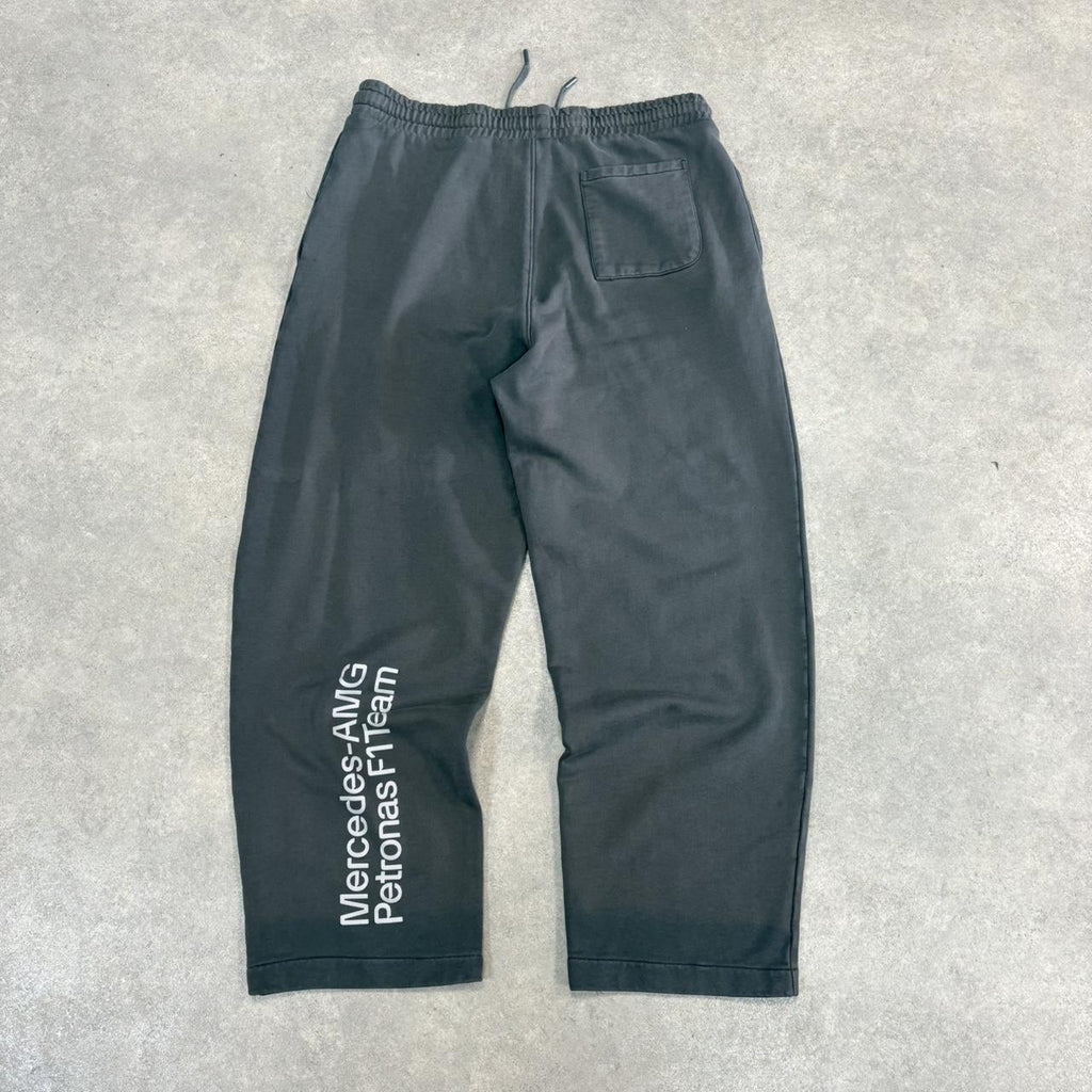 TRD1703A-U - Vintage retro essential Green Mercedes-AMG Petronas F1 Team printed logos sweat-pants joggers casual #joggers #mercedes #motorsports #petronas #f1