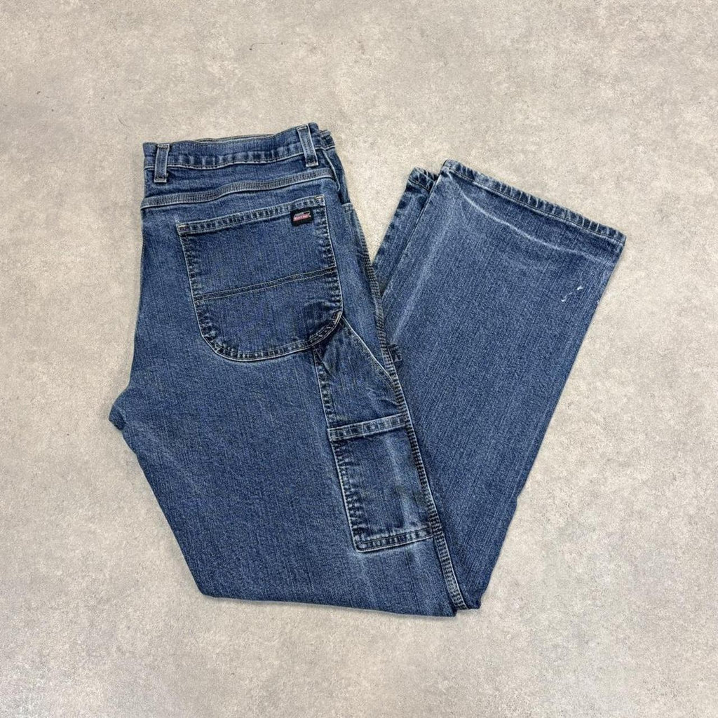 BR1912UC-U - Vintage retro essential  Dickies carpenter blue Wash Denim Jeans Trousers pants #denim #carpenter #jeans #dickies #skater