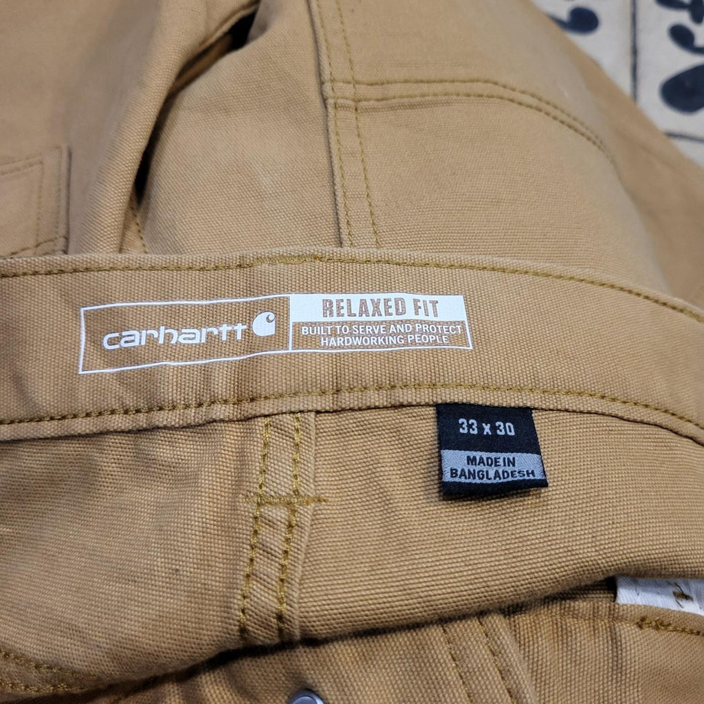 TRW108BR - Vintage retro essential Carhartt Tan Straight Leg Trousers pants casual workwear #skater #utility #workwear #carpenter #carhartt