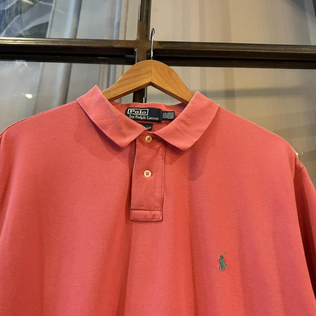 BR1209LW-P - Vintage Ralph Lauren Plain Pink Short Sleeve collared button up polo shirt top #Y2K #preppy #chiefkeef #smartcasual #oldmoney
