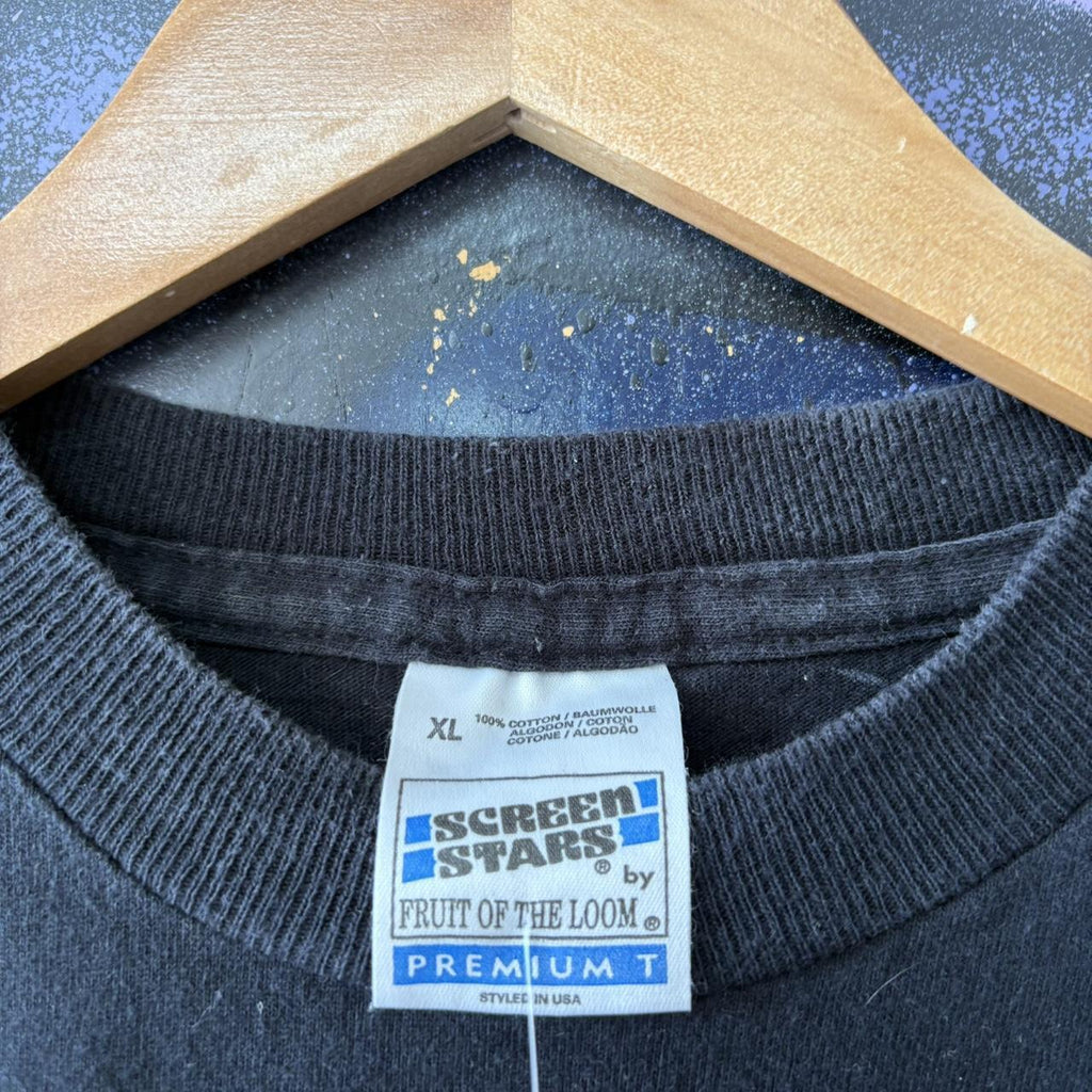 Vintage Guinness Screen Stars T Shirt Mens XL Black Beer Promo Graphic Print Logo Tee Top 90s Y2K