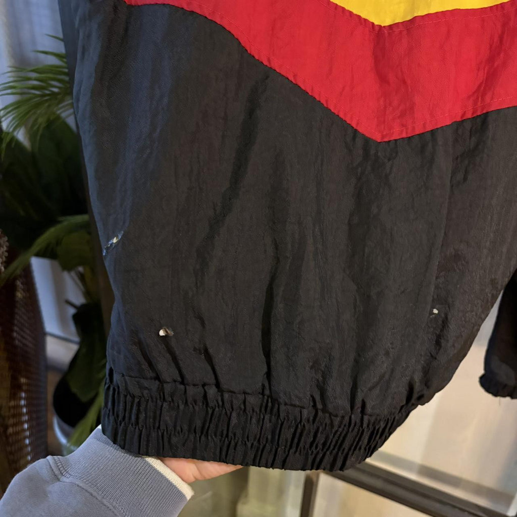 1224E44BR - Vintage Retro Essential Slick 50 Racing Yellow Black Red Full Zip Up Racer Lightweight Windbreaker Jacket #slick50 #racing #racerjacket #windbreaker #racing
