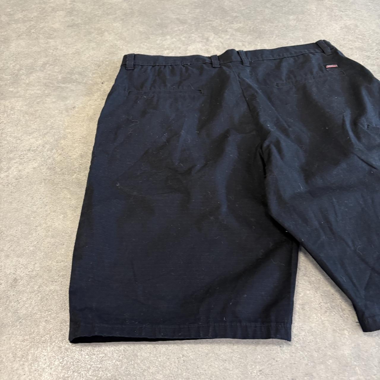 Vintage Dickies Jorts Mens 34” Black Workwear Ripstop Shorts Baggy Wide Leg Skate Surf Hip Hop 00s Y2K