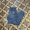 0225C68BR - Vintage retro essential  Wrangler Straight Leg carpenter Blue Wash Denim Jeans Trousers pants #denim #carpenter #wrangler #skater #denimjeans