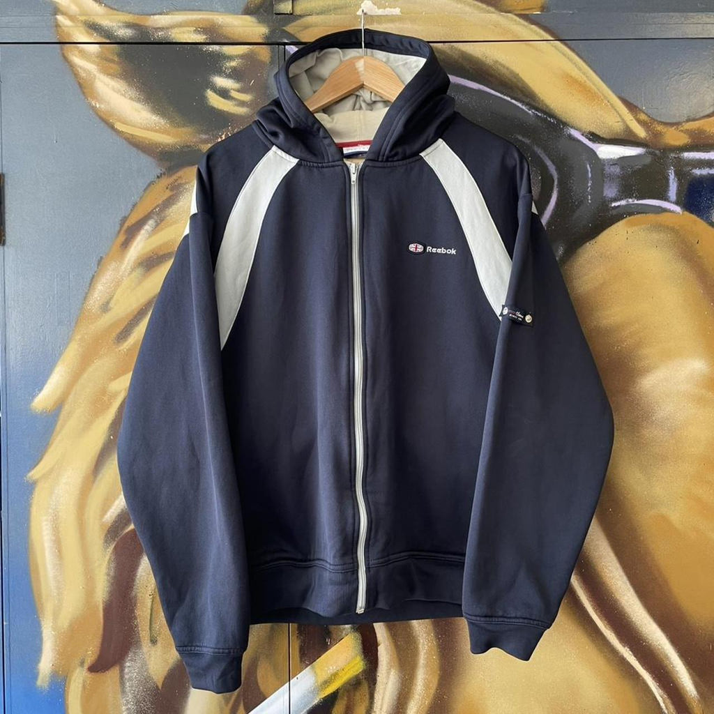 Y2K Reebok Full Zip Two Tone Hoodie