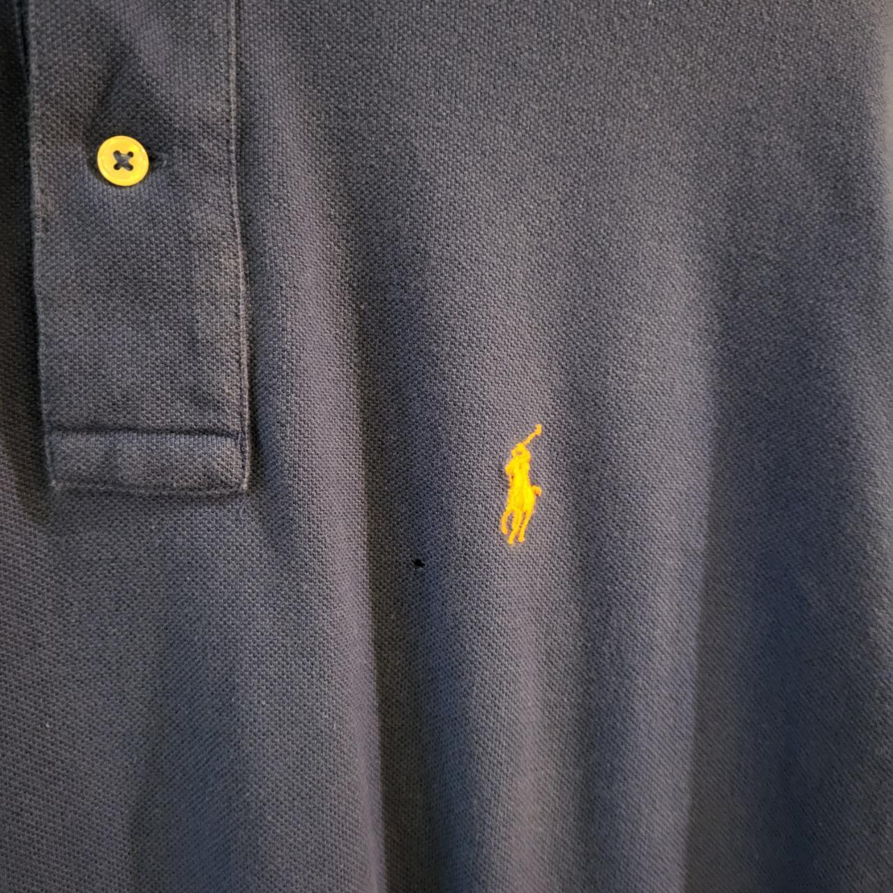 POL094 - Vintage Ralph Lauren Blue Polo Shirt Short Sleeve collared button up top #Y2K #preppy #chiefkeef