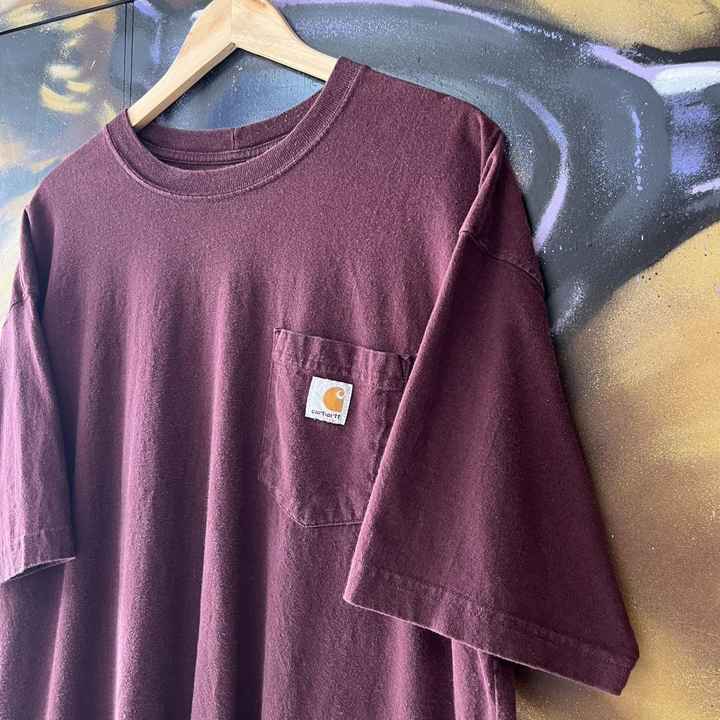 Carhartt Burgandy Pocket Tee