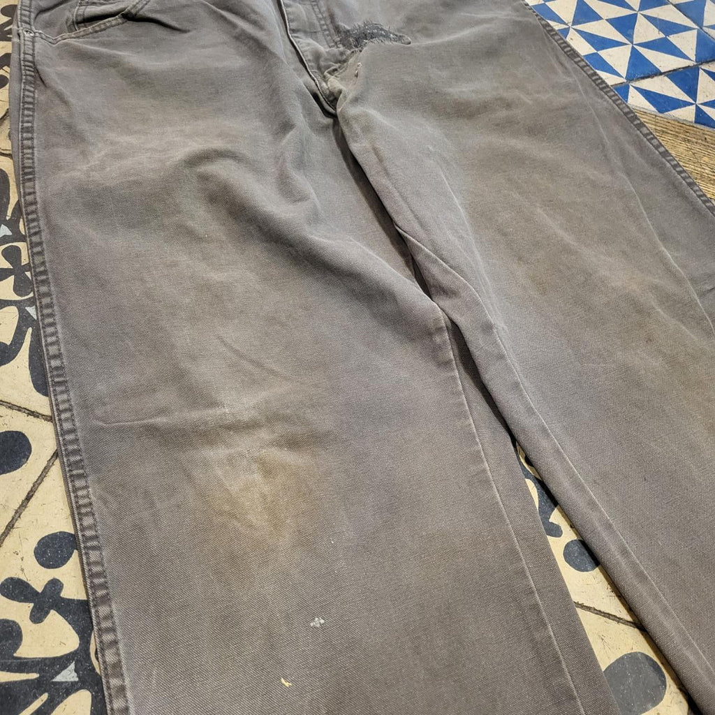 TRW235BR - Vintage retro essential Grey Dickies carpenter Trousers pants casual workwear #skater #utility #workwear #carpenter #dickies