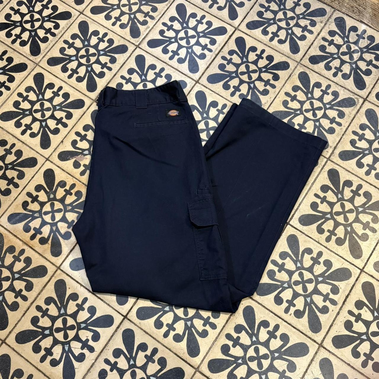 TRW489F-P - Vintage retro essential Dickies Navy Cargo Trousers pants casual workwear #skater #utility #workwear #carpenter #dickies