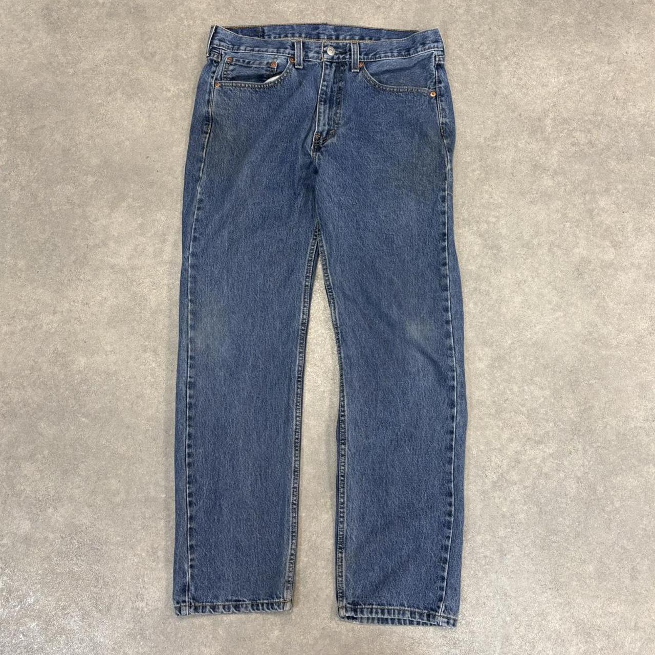 Vintage Blue Wash Levi’s 505 Jeans Mens 35” Mid-Rise Waist Straight Leg Denim Trousers Skate Western Vintage Y2K 90s
