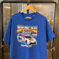 TEE407BR - Vintage Retro Essential Blue Nascar Racing 48 Daytona 500 Graphic Print Top Tee T-shirt #90s #graphic #nascar #racing #racer