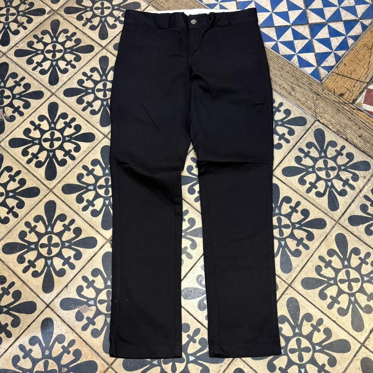 BR1011DI-F - Vintage retro essential Black Dickies Skinny Straight Leg Trousers pants casual workwear #skater #utility #workwear #straightleg #dickies
