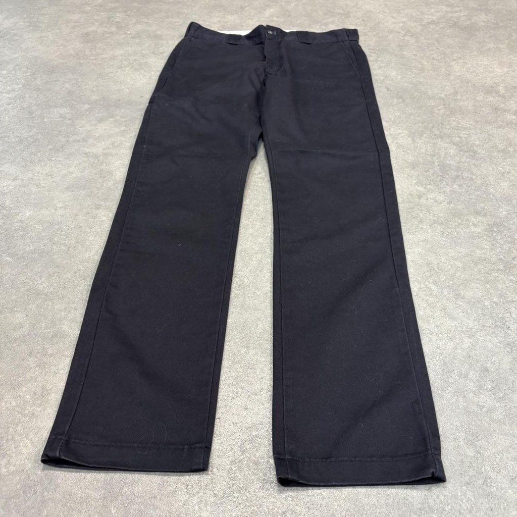 BR1912ZY-U - Vintage retro essential Black Dickies Skinny Straight Double Knee Trousers pants casual workwear #skater #utility #doubleknee #skinnystraight #dickies