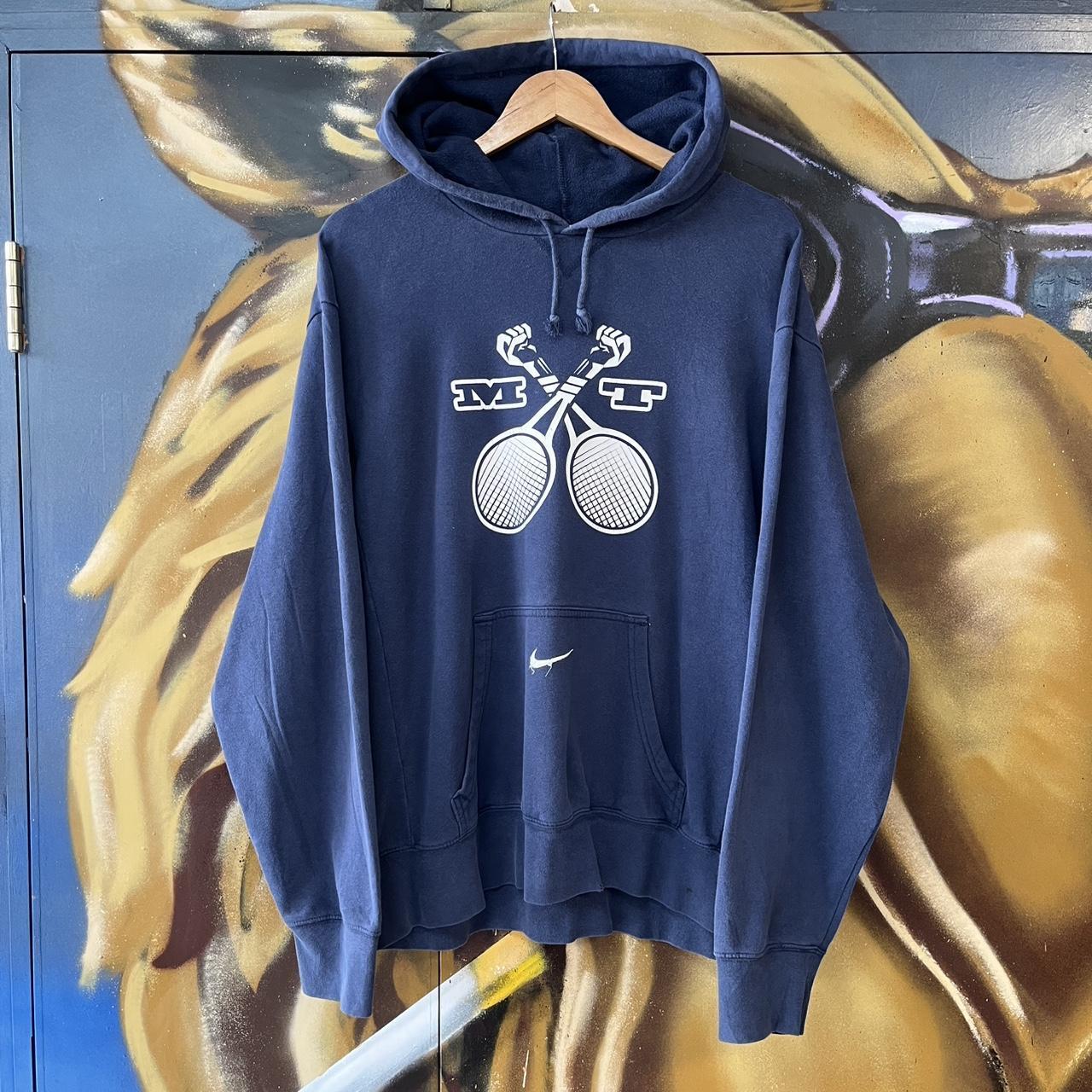 Nike Match Tough Tennis Graphic Embroidered Swoosh Hoodie