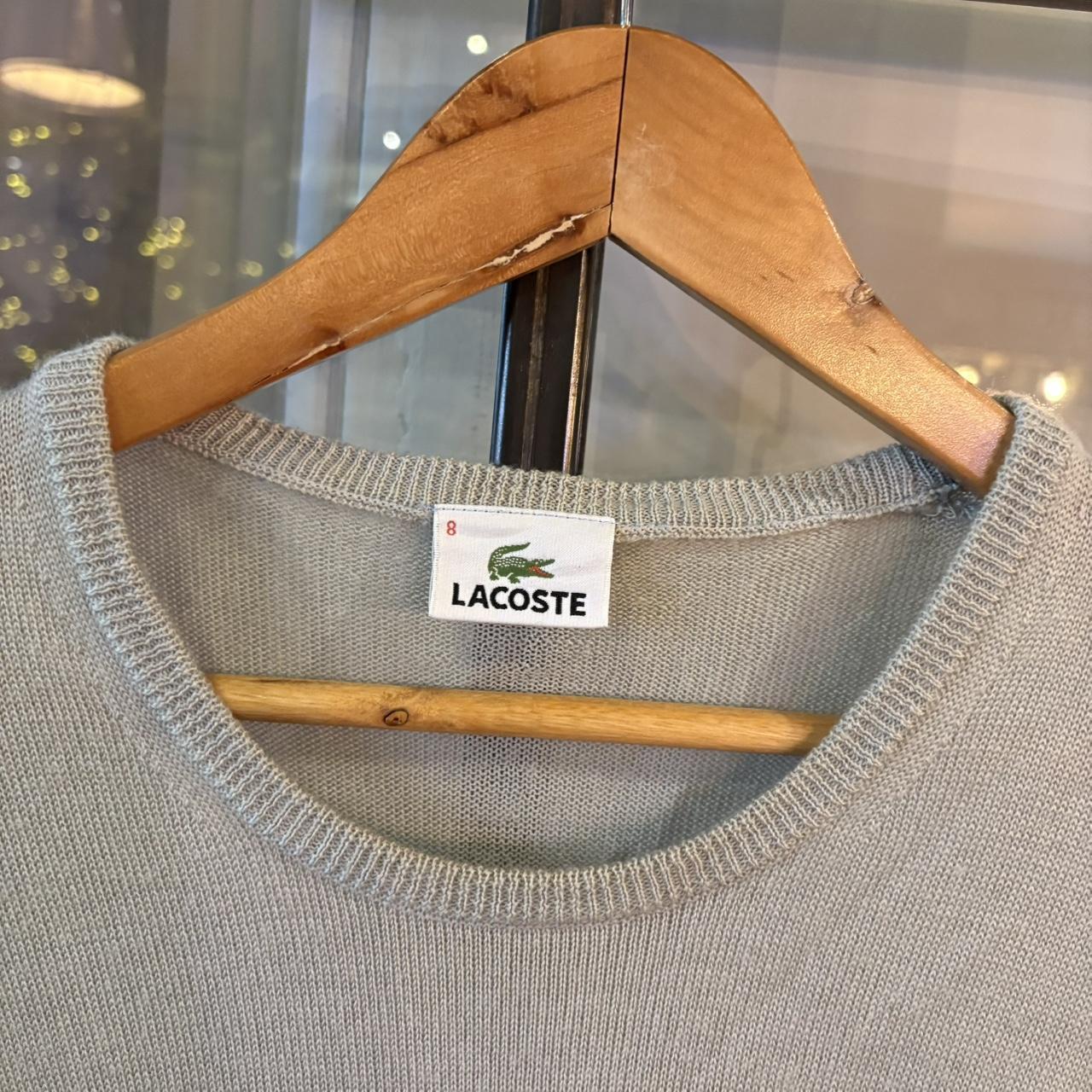 SWT586F1 - Vintage Retro Essential Mint Lacoste plain golf grandpa wool sweatshirt crewneck knit Jumper #oldmoney #knitjumper #smartcasual #preppy #lacoste