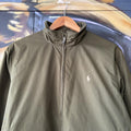 Vintage Ralph Lauren Jacket Mens Medium Army Green Harrington Preppy Pony Logo Collared Full Zip Up Top Y2K 90s