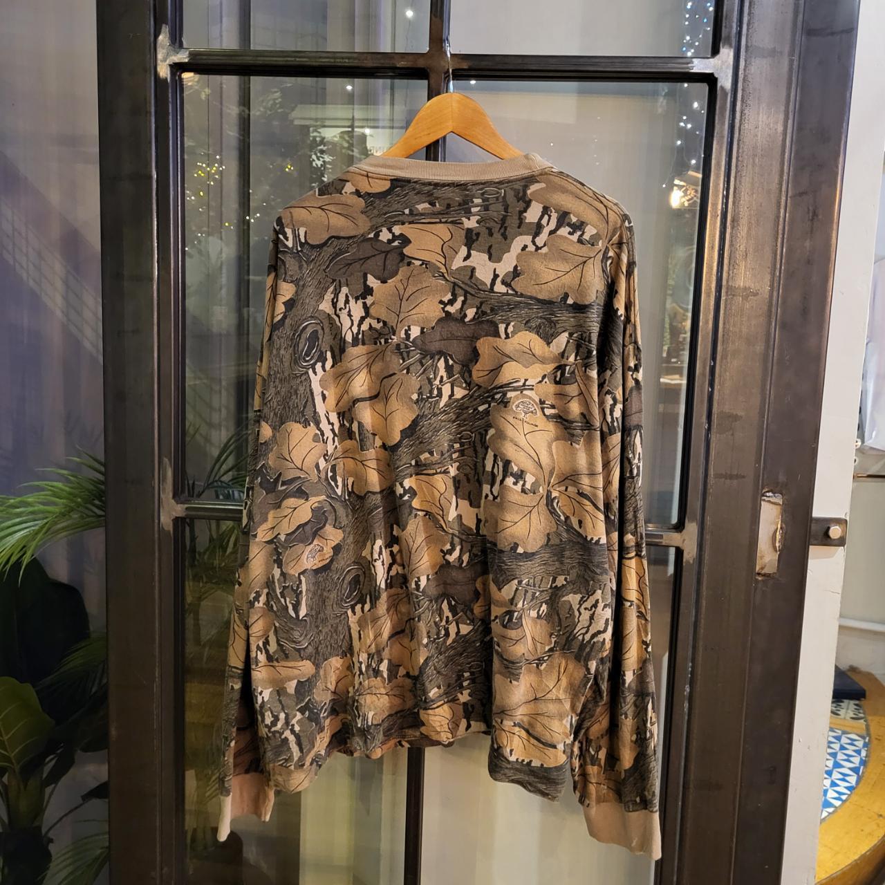 RTT188 - Vintage Retro essential adult mens RealTree Camouflage Khaki Green Brown Field Hunting graphic print Longsleeve Top T-Shirt Tee #realtree #longsleeve #camo #utility