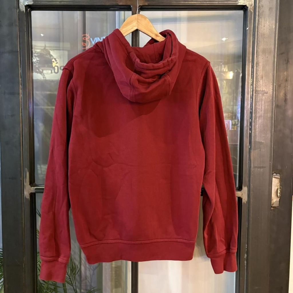 Vintage Retro Essential Burgundy Nike Sweatshirt Hoodie with embroidered geometric swoosh logo #90s #sportswear #essential #nike #y2k