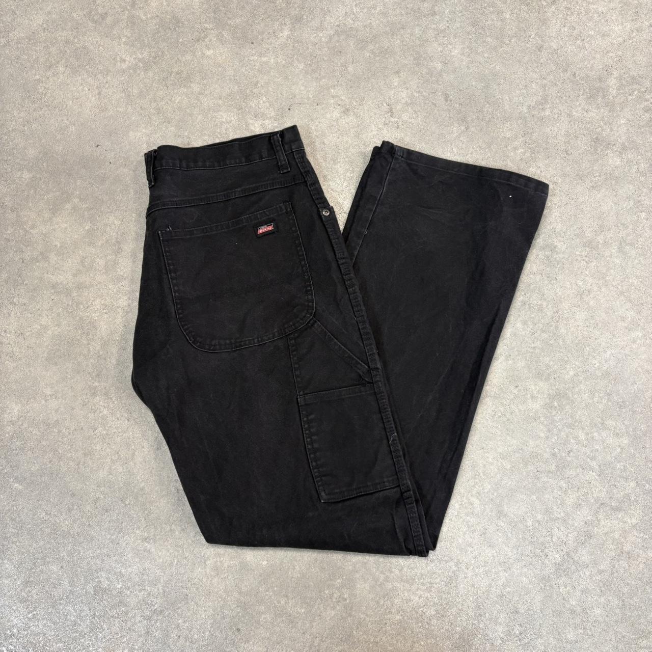 Vintage Dickies Jeans Mens 34x34 Black Carpenter Pants Trousers Straight Leg Skate Workwear Y2K 90s