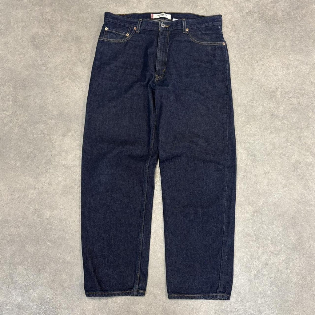 Vintage Dark Blue Wash Levi’s 550 Jeans Mens 36” Relaxed Fit Denim Trousers Skate Western Vintage Y2K 90s