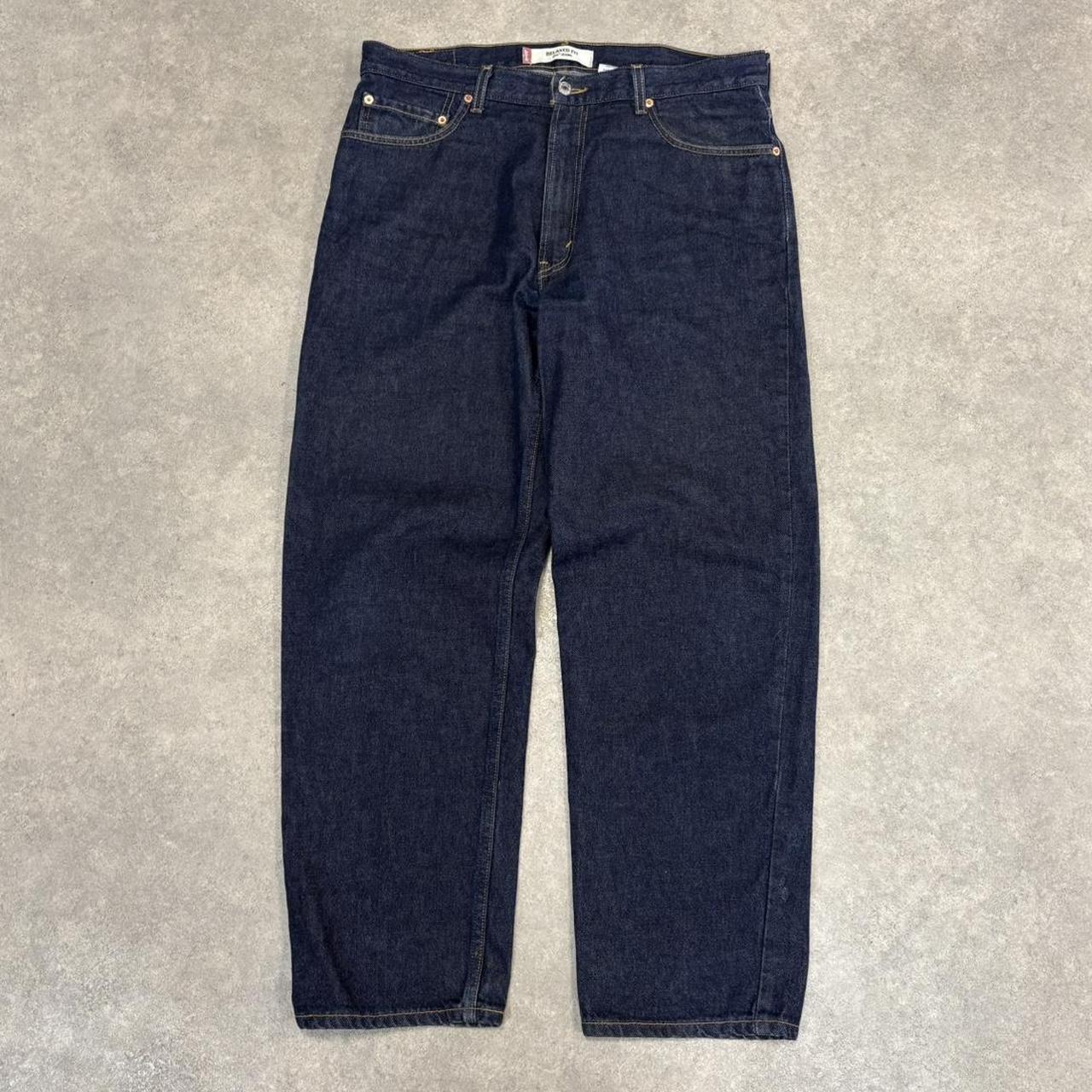 Vintage Dark Blue Wash Levi’s 550 Jeans Mens 36” Relaxed Fit Denim Trousers Skate Western Vintage Y2K 90s