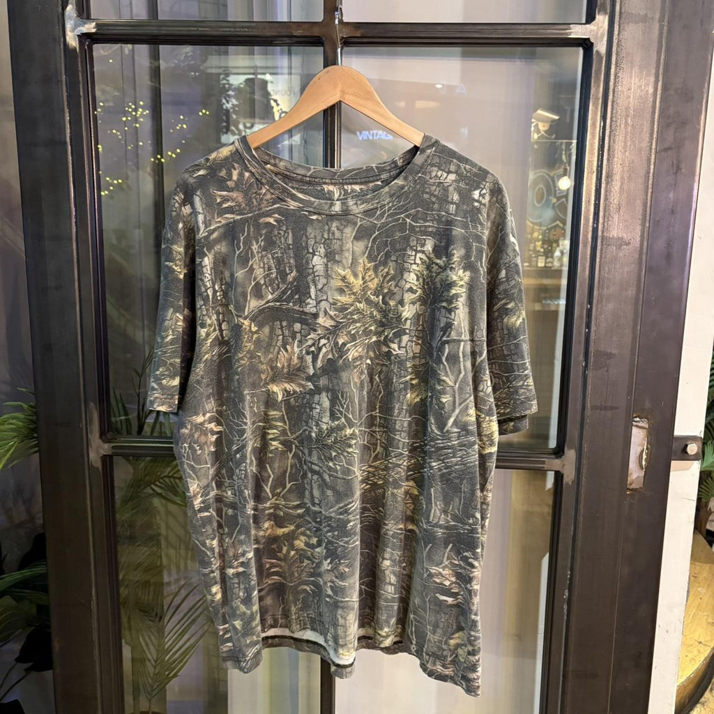 RTT246 - Vintage Retro essential adult mens RealTree Camouflage Khaki Green Brown Field Hunting graphic print Top T-Shirt Tee #realtree #camo #utility #hunting